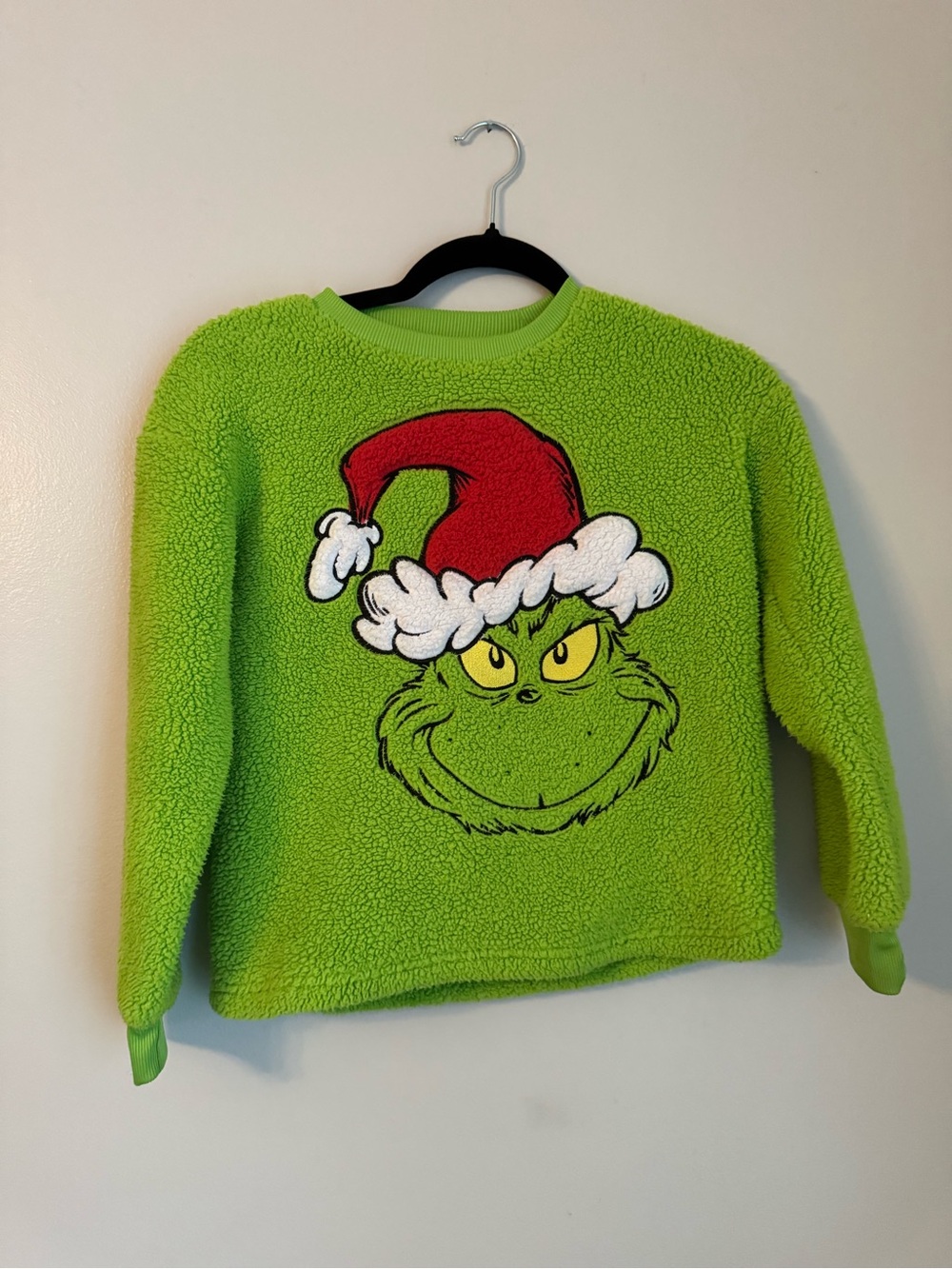 Women's Green Plush Sweater - Size 8